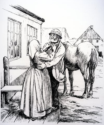 رسم توضيحي من "ما يفعله الرجل العجوز دائمًا على حق" بقلم هانز كريستيان أندرسون بواسطة هانز تيجنر