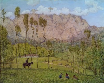 المناظر الطبيعية في كارارا. حوالي عام 1910 بواسطة هانز توما