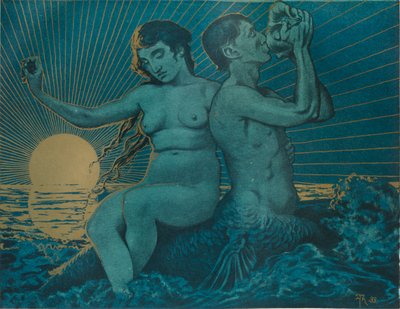 تريتون ونيريد ، 1895 بواسطة Hans Thoma
