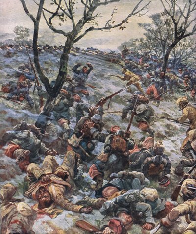 انهيار خط المواجهة الفرنسي ، من حانة التاريخ المصور للحرب العالمية 1914-1915. بواسطة Union Berlagsefellfchaft بواسطة هانز دبليو شميت