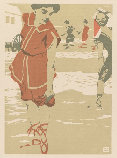 السباحون ، ج. 1900. بواسطة هانز فون نيومان