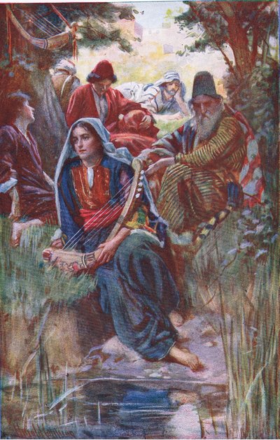 على ضفاف أنهار بابل ، توضيح من الصور التي تعلم سلسلة التاج ، 1920 بواسطة هارولد كبينج