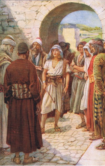 استدعى ديفيد قبل صموئيل ، توضيح من الصور التي تعلم سلسلة التاج ، 1920 بواسطة هارولد كبينج