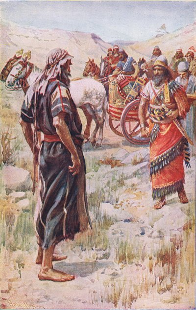 إيليا وأهاب ، توضيح من صور تدرس سلسلة التاج ، 1920 بواسطة هارولد كبينج