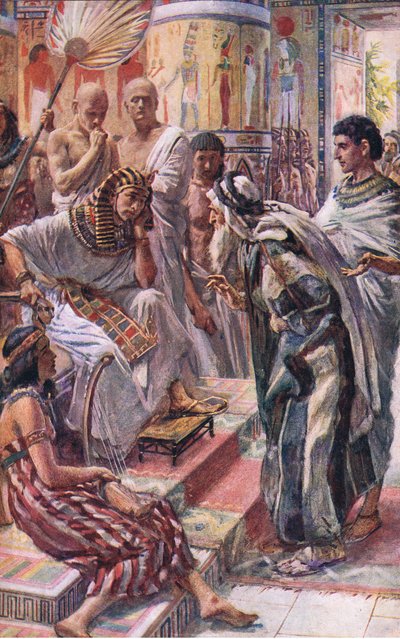 يعقوب قبل فرعون ، توضيح من الصور التي تعلم سلسلة التاج ، 1920 بواسطة هارولد كبينج