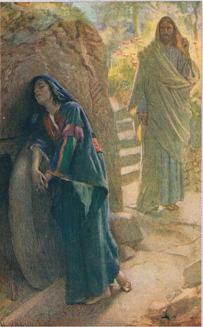 مريم المجدلية ، رسم إيضاحي من "نساء الكتاب المقدس" ، نشرته جمعية المسالك الدينية بواسطة هارولد كبينج