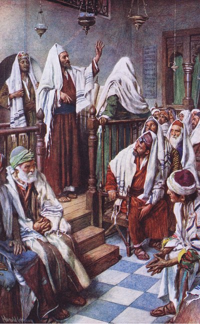الوعظ القديس بولس في الكنيس في أنطاكية ، صورة من هارولد كوبينغ صور: سلسلة التاج ، ج 1920s بواسطة هارولد كبينج