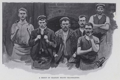مجموعة من Cradley Heath Chainmakers (صورة b / w) بواسطة هارولد هيوم بيفارد