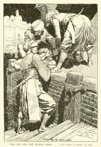 The Jew and the Afghan were...put into a sack (engraving) بواسطة هارولد روبرت ميلار