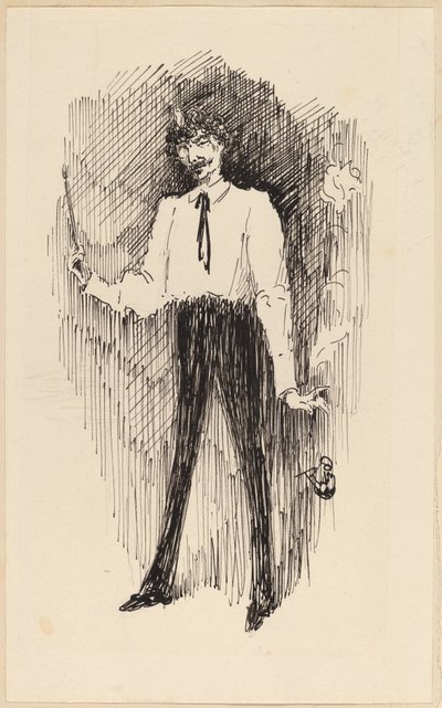 صورة ويسلر مع فرشاة الرسم بواسطة هاربر بنينجتون