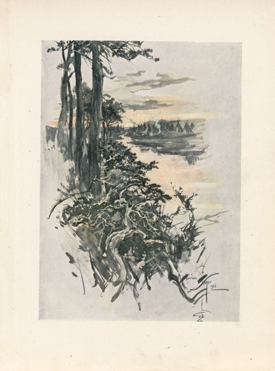 أغنية لونجفيلو لأغنية هياواثا (طباعة حجرية ملونة) بواسطة هاريسون فيشر