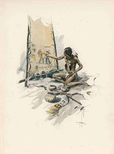 أغنية لونجفيلو لأغنية هياواثا (طباعة حجرية ملونة) بواسطة هاريسون فيشر