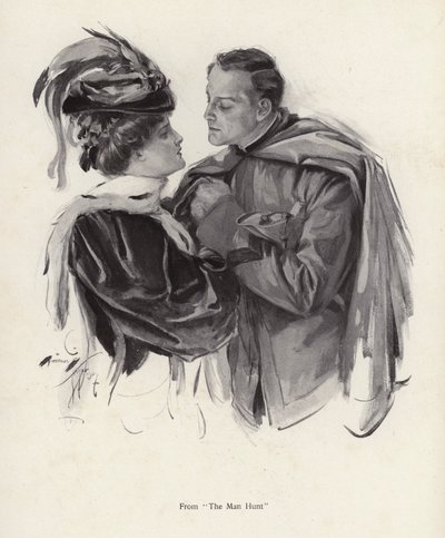 مشهد من The Man Hunt (litho) بواسطة هاريسون فيشر