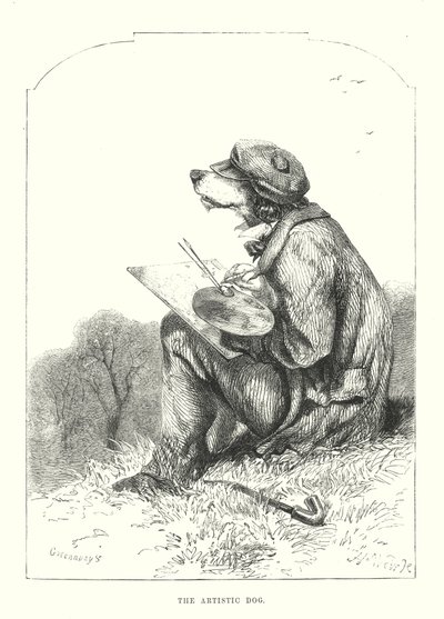 الكلاب المضحكة: الكلب الفني (نقش) بواسطة هاريسون ويليام وير