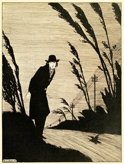 وسط كل شيء كان وجهًا أبيض باردًا ، من The Year's at the Spring ، حانة. نقش 1920 ، 1920. بواسطة هاري كلارك
