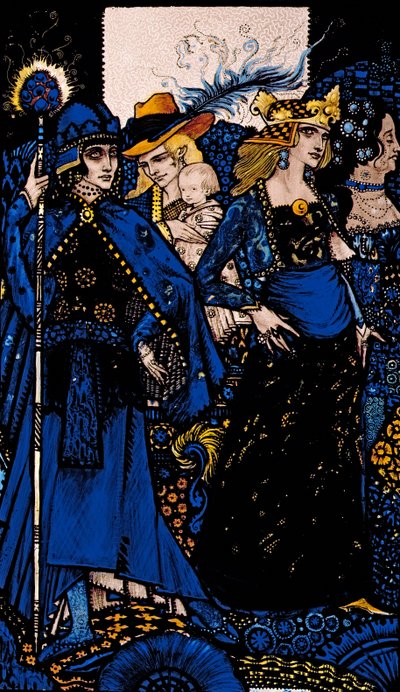 ملكات Sheba و Meath و Connaught Illustration بقلم هاري كلارك من "Queens" بواسطة JM Synge بواسطة هاري كلارك