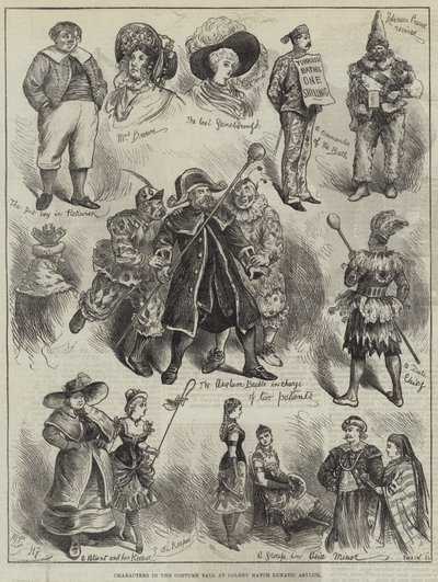 الشخصيات في كرة الأزياء في Colney Hatch Lunatic Asylum بواسطة هاري فورنيس