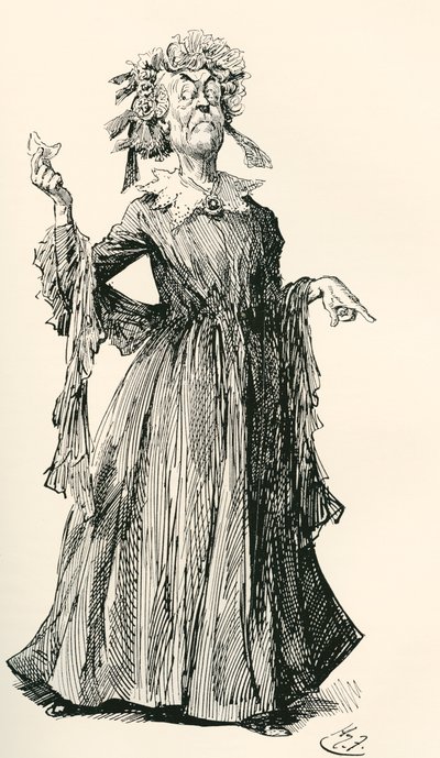 عمة السيد ف. رسم توضيحي لهاري فورنيس لرواية تشارلز ديكنز Little Dorrit ، من إصدار Testimonial Edition ، نُشر عام 1910. بواسطة هاري فورنيس