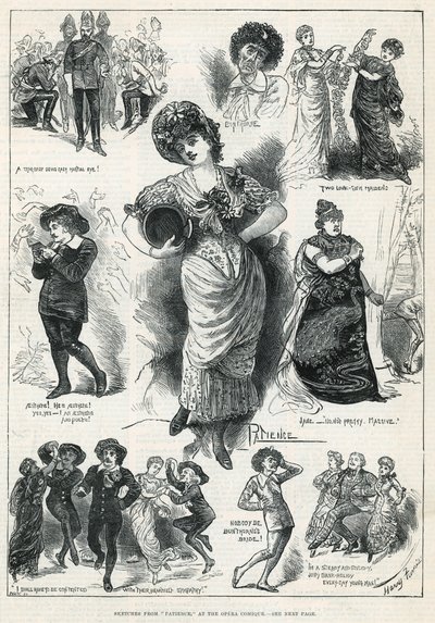 اسكتشات من Patience at the Opera Comique (نقش) بواسطة هاري فورنيس