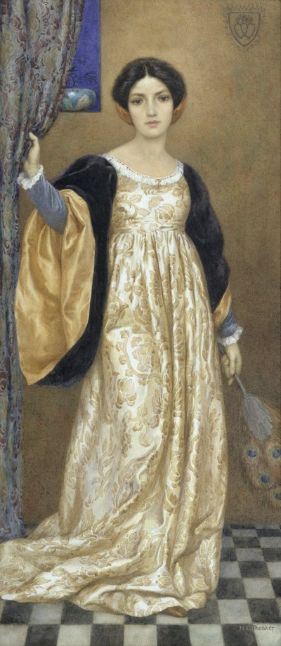 امرأة واقفة، حوالي عام 1905 (ألوان مائية وغواش على ورق) بواسطة هاري جورج ثيكر