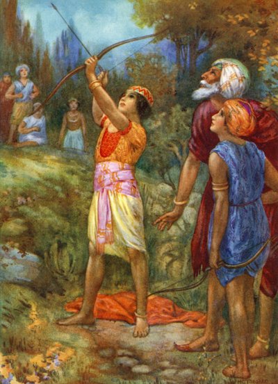 "ثم أطلق النار" صرخ الرجل العجوز مبتهجًا" (طباعة حجرية ملونة) بواسطة هاري جورج ثيكر