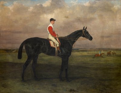 Chippendale-A Racehorse مع الفارس في مضمار سباق نيوماركت ، حوالي 1874 (زيت على قماش) بواسطة هاري هول
