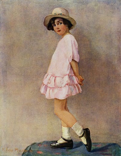 "Will I Do?" - young girl getting ready to go out (colour litho) بواسطة هاري جيه بيرسون