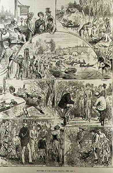 اسكتشات في هنلي ريجاتا ، من أخبار لندن المصورة ، 7 فبراير 1881 بواسطة هاري بعد فورنيس