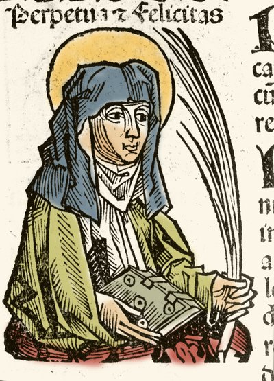 تمثيل القديس بربتوس ، الاستشهاد في قرطاج. xylography of Hartmann Schedel “” Chronicles of Nuremberg ”1493. بواسطة هارتمان شيدل