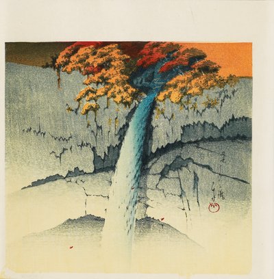 طبعة خشبية - شلالات كيغون ، نيكو ، 1988 بواسطة Hasui Kawase