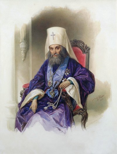 صورة لميتروبوليتان فيلاريت في موسكو ، 1782-1867 ، 1854. بواسطة هاو