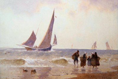 الانطلاق إلى ساحات الصيد (ألوان مائية على ورق) بواسطة هيكتور كافيري