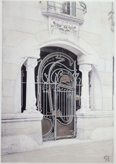 مدخل إلى الرسم التوضيحي لـ "Castel-Beranger" من كتاب لهكتور هيكتور غيمارد (1867-1942) بواسطة هيكتور غيمارد