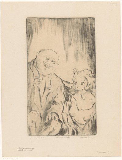 الأغنام والخنزير (العنوان الأصلي على الكائن) رجل وامرأة (عنوان المسلسل) بواسطة Hein von Essen (signed by artist)