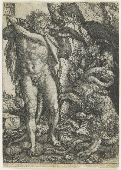 هرقل يدمر Lernaean Hydra ، 1550 بواسطة هاينريش ألدغريفير