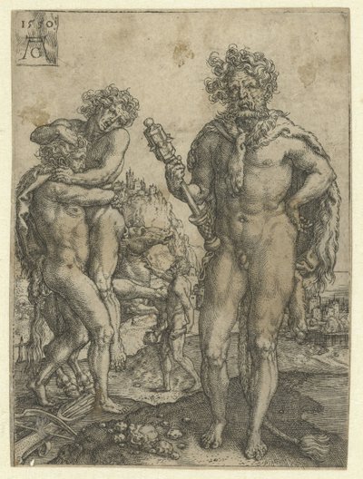 هرقل يهزم Antaeus عمال هرقل (عنوان السلسلة) بواسطة هاينريش ألدغريفير
