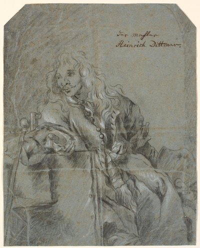 تصوير شخصي؟ جالسًا ، مع قماش ولوحة ، ممدود يدويًا بواسطة Heinrich Dittmers