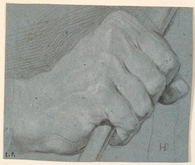 دراسة اليد ، مربوطة حول عصا بواسطة Heinrich Dittmers