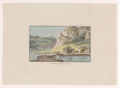 منظر لـ Le Pont بالقرب من Lac de Joux Au Pont prés du Lac de Joux (العنوان على الكائن) مشاهد من سويسرا (عنوان المسلسل) Collection de quelques vues dessinées en Suisse d