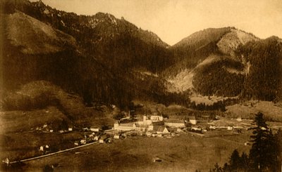 دير إتال من الجنوب ، بافاريا ، ألمانيا ، حوالي عام 1922. بواسطة هاينريش ستينج