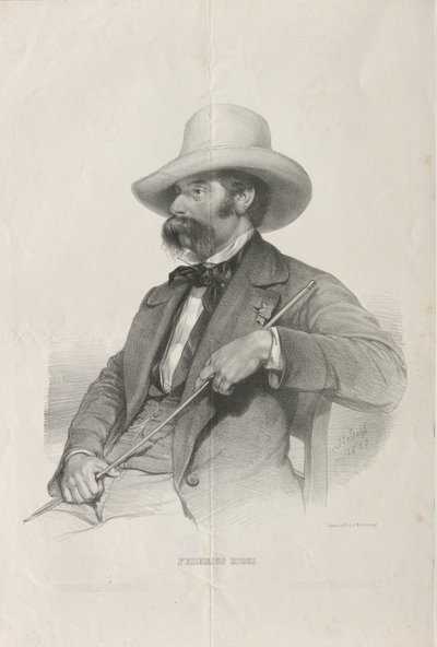 صورة للمؤلف فيديريكو ريتشي 1809-1877 ، 1853. بواسطة هاينريش ستول