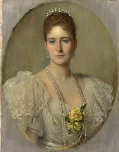 صورة الإمبراطورة ألكسندرا فيودوروفنا من روسيا 1872-1918 ، زوجة القيصر نيكولاس الثاني ، 1897. بواسطة هاينريش فون أنجيلي