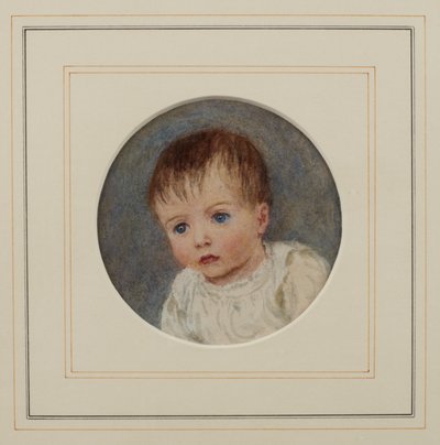 Gerald Allingham as a baby (watercolor on paper) بواسطة هيلين ألينجهام