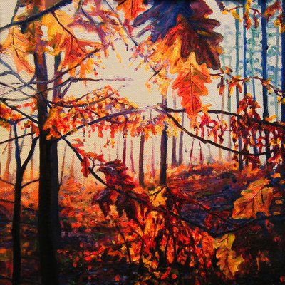 غابات النحاس، 2009 (زيت على قماش) بواسطة هيلين وايت