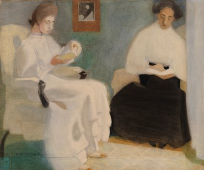 بنات القراءة ، 1907. بواسطة هيلين شجيرفبيك