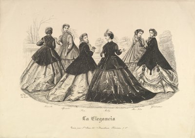 ست نساء في الهواء الطلق ، رقم 676 ، من لا إليجانسيا ، 1865-66. بواسطة Heloise Leloir