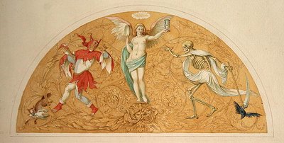 تصميم لديكور داخلي (جرافيت وقلم وألوان مائية على ورق) بواسطة Helwig Reinhard Hochapfel