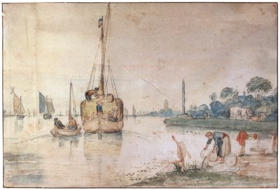بارج مع هاي ، c1625-c1634 بواسطة هندريك أفركامب