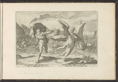Cornix يتحول إلى غراب Ovid's Metamorphoses (عنوان السلسلة) Recreating P. Ovidius Naso (عنوان السلسلة) بواسطة هندريك جولتزيوس (ورشة عمل)