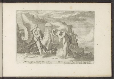 يخلق Deucalion و Pyrrha جنسًا جديدًا من البشر تحولات أوفيد (عنوان المسلسل) Recreations of P. Ovidius Naso (عنوان السلسلة) بواسطة هندريك جولتزيوس (ورشة عمل)